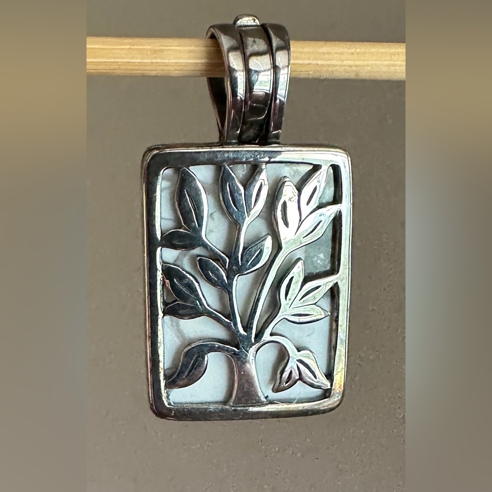 Silpada Live Laugh Love Howlite, Turquoise and Black Chalcedony Pendant